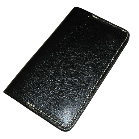 Carteira Slim Feminina - Cor Preta - Couro Legítimo