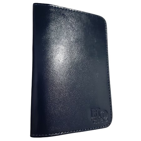Porta Cd/dvds 40 Discos - cor Azul - Couro Legitimo