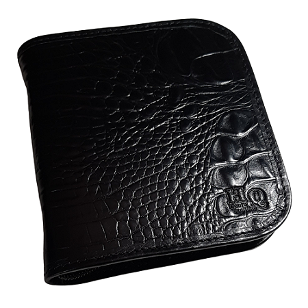 Porta Cd/dvds  20 Discos - cor Preto Croco - Couro Legitimo