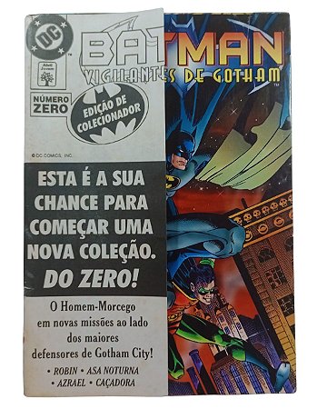 BATMAN - VIGILANTES DE GOTHAM Nº ZERO - Ed Abril COM CAPINHA DE COLECIONADOR