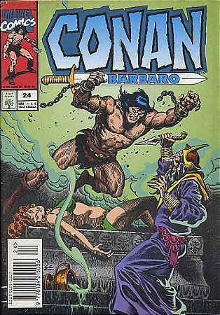 CONAN O BARBARO Nº 24 - Formatinho colorido - ED ABRIL