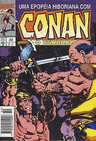 CONAN O BARBARO Nº 32 - Formatinho colorido - ED ABRIL