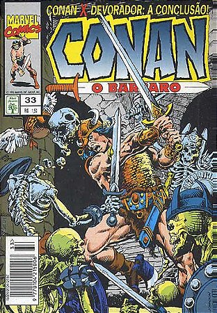 CONAN O BARBARO Nº 33 - Formatinho colorido - ED ABRIL