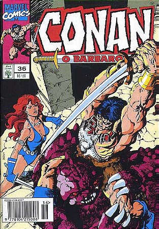 CONAN O BARBARO Nº 36 - Formatinho colorido - ED ABRIL