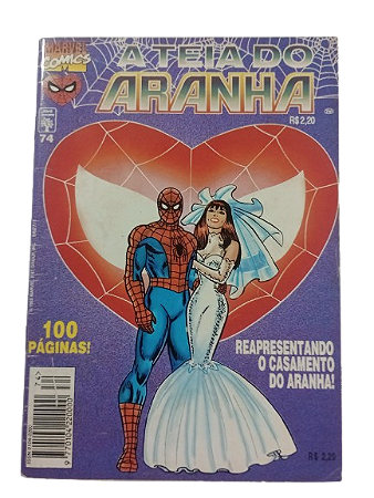 A TEIA DO ARANHA nº 74 - REAPRESENTANDO O CASAMENTO HOMEN ARANHA - Editora Abril
