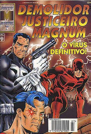 DEMOLIDOR - JUSTICEIRO - MAGNUM - EPICOS MARVEL 7 - O VÍRUS DEFINITIVO - ED ABRIL
