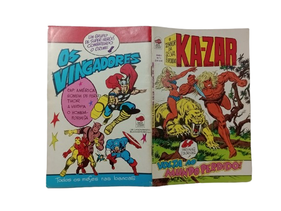 KA-ZAR Nº 01 - VOLTA AO MUNDO PERDIDO - ED BLOCH - ANO 1975