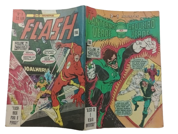 DUPLICADO - 2 EM 1 - INVICTUS nº 11 ( FLASH & LANTERNA E ARQUEIRO VERDE ) - EBAL ano 1980