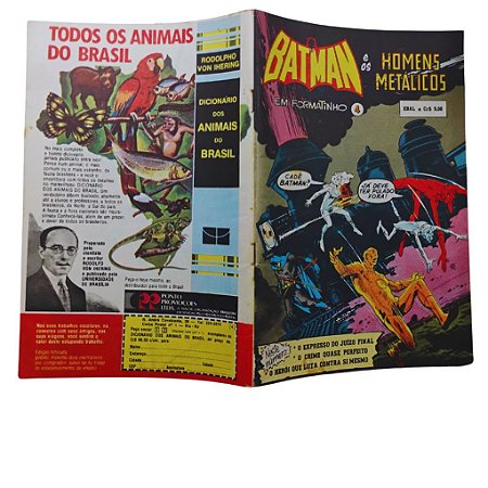 BATMAN nº 04 ( FORMATINHO COLORIDO ) - EBAL ano 1976