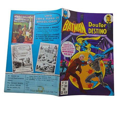 BATMAN E DOUTOR DESTINO / Nº 59 ( FORMATINHO COLORIDO ) - EBAL ano 1981