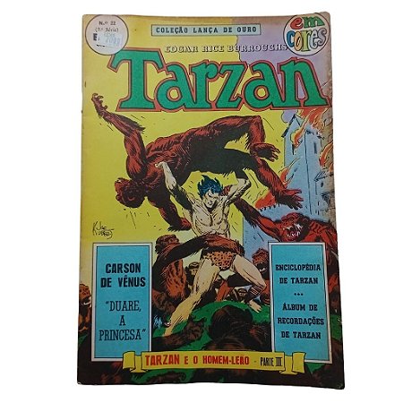 TARZAN EM CORES Nº 22 - 2ª SÉRIE - ED EBAL - ANO 1973