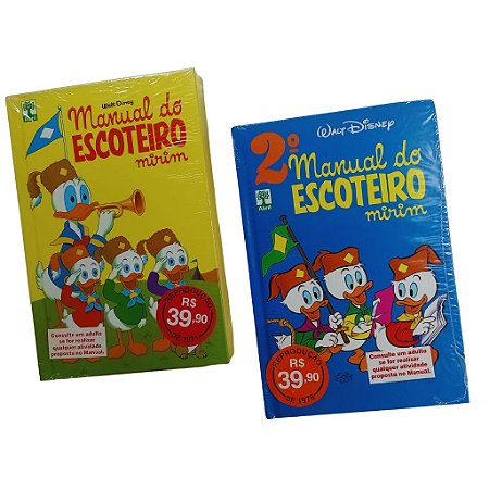 Manual do Escoteiro Mirim - Edições 1 e 2 - Capa dura – Edições de colecionador - Ed Abril