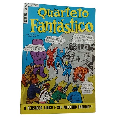 QUARTETO FANTASTICO nº 03 - ( ESTRÉIA ) Editora Ebal - ano 1970