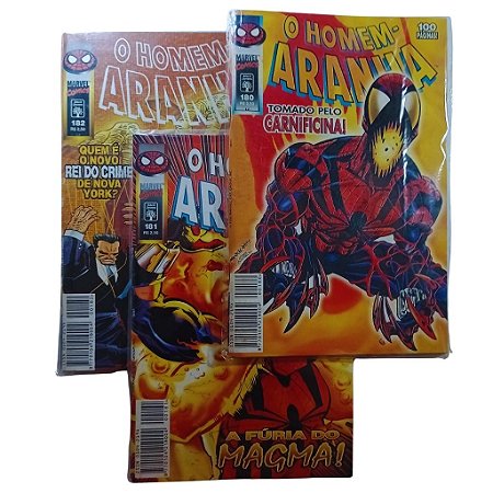 Kit Homem Aranha - Editora Abril - nºs 180, 181 e 182