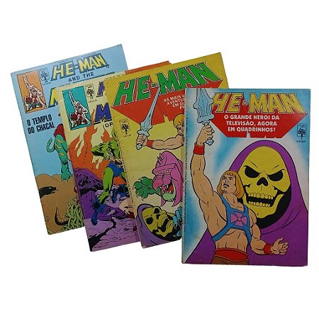 HE-MAN PAC COM 4 EDIÇÕES - Ed Abril - Lote especial