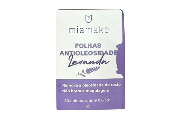 Folhas Anti-oleosidade Mia Make