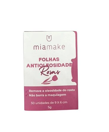 Folhas Anti-oleosidade Mia Make Rosa Mosqueta