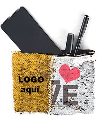 Necessaire Lantejoulas Cores diversas