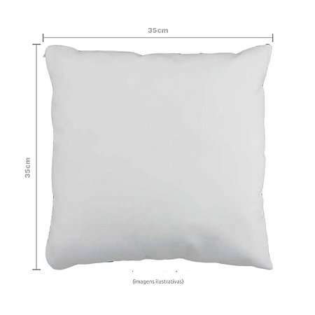 Almofada com Zíper 35x35cm - com enchimento
