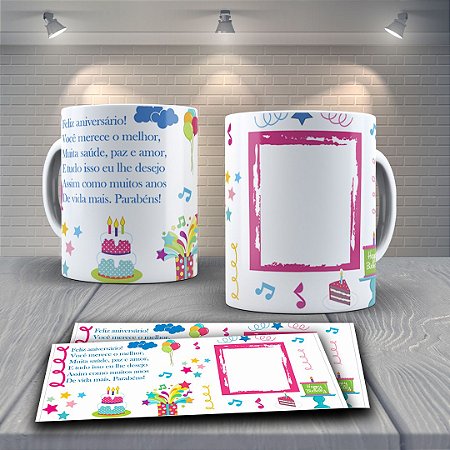 Canecas de Aniversários - Personalizadas com foto