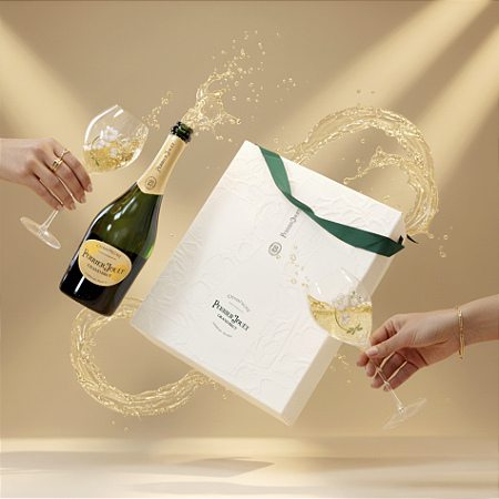 Kit Champagne Perrier Jouet Grand Brut com taças
