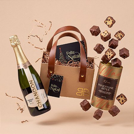 Cesta de Natal Merry Christmas - Chandon e Bites