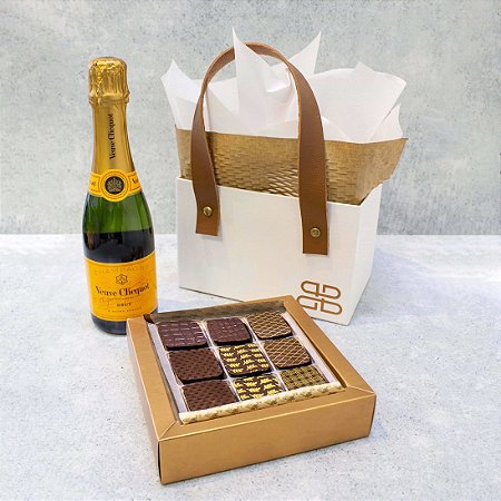 Kit Perfeito Veuve Clicquot e Chocolate de Luxo