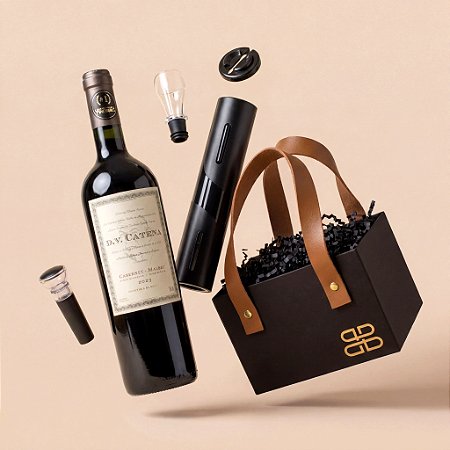 Kit Vinho DV Catena com Abridor de Vinho Elétrico