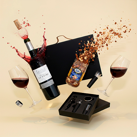 Kit Château Le Faure Bordeaux 2019 & Maleta Black Luxo