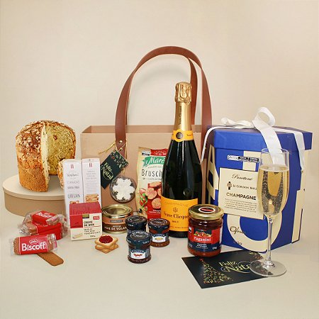 Kit Cesta Natalina Veuve Clicquot & Sabores Exclusivos