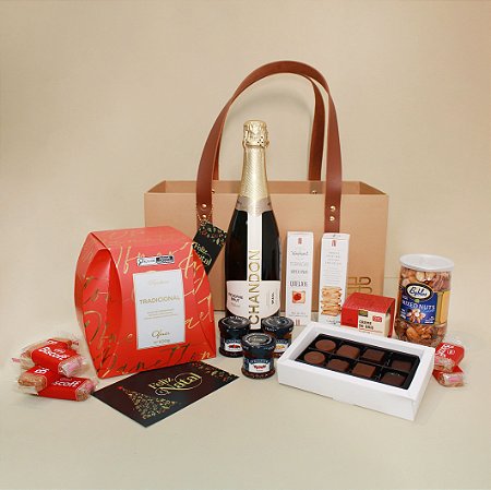 Kit Cesta Natalina Gourmet Chandon e Ofner