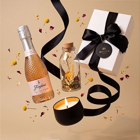 Kit Petit Freixenet, Flor e Vela