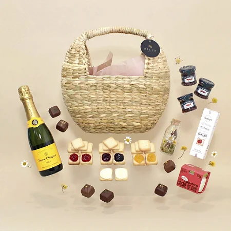 Cesta Luxo Veuve Clicquot, Noir & Creme de Brie