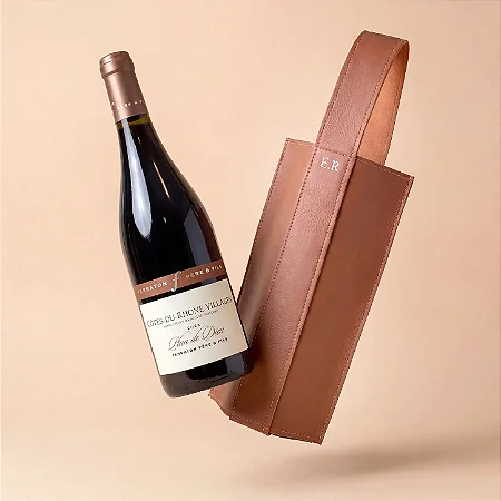 Kit Porta Vinho Personalizado & Vinho Côtes-du-Rhône