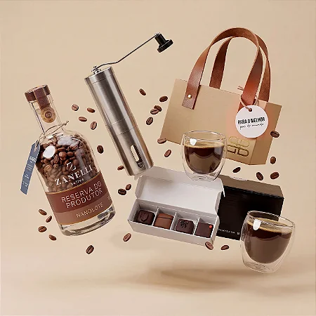 Kit Presente Pai Barista: Café Especial 88 Pontos e Moedor