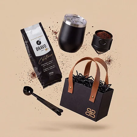 Kit Coffee To-Go Experience: Café Bravo & Acessórios