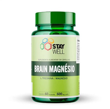 Brain Magnésio - 60 cápsulas - Stay Well