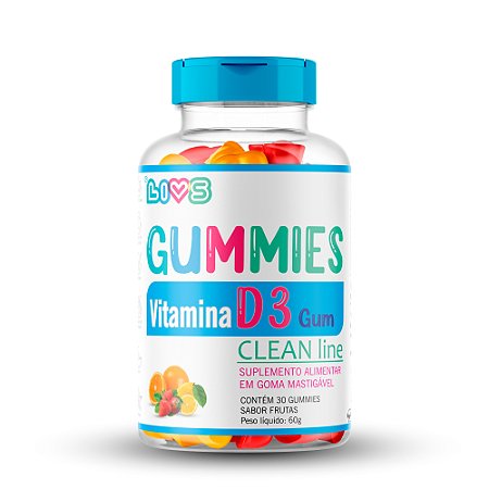 Gummies Vitamina D3 30 Balas - LIVS Clean Line