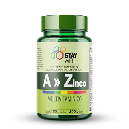 Multivitamínico De A a Zinco 500mg - 60 Cápsulas - Stay Well