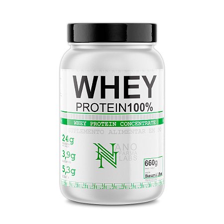 Whey Protein 100% Pure 660g - Nano Farma