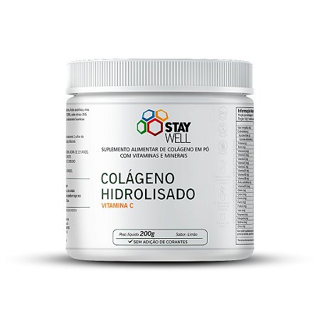 Colágeno Hidrolisado Vitamina C 200g – Stay Well