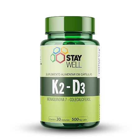 K2 - D3 - 30 Cápsulas - Stay Well