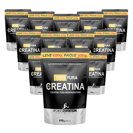 Kit 12 Creatinas 600g – Monohidratada 100% Pura - Sports Nutrition