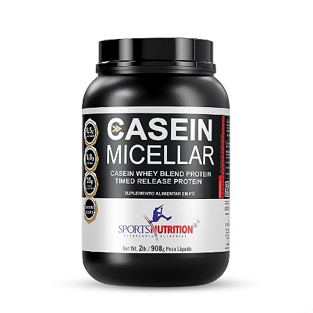 Caseína Micellar - 908g - Morango - Sports Nutrition