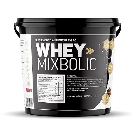 Whey Protein Mix Bolic - 28g de Proteínas por dose - 2.268kg - Chocolate - Sports Nutrition