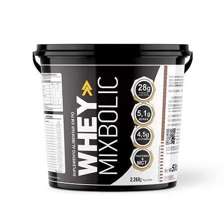 Whey Protein Mix Bolic - 28g de Proteínas por dose - 2.268kg - Chocolate - Sports Nutrition