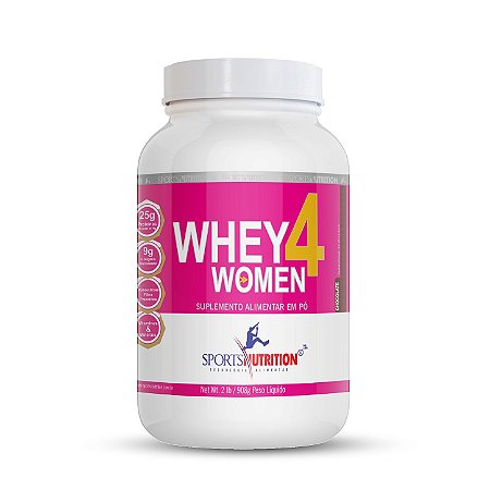 Whey Protein 4 Women com Colágeno - Sabor Chocolate - 908g - Sports Nutrition