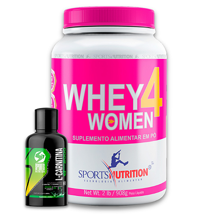 Whey Protein 4 Women com Colágeno 908 g Baunilha + L-Carnitina 2000 mg Limão – Sports Nutrition