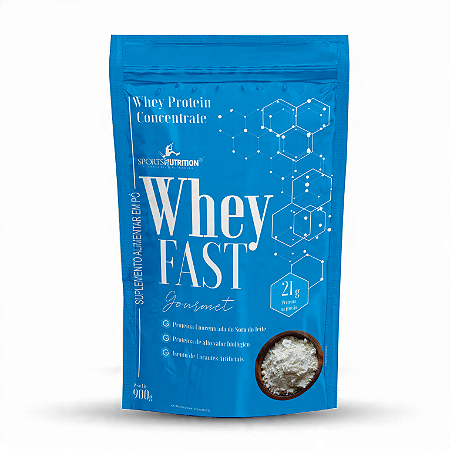 Whey FAST Protein Concentrado – Sabor Morango – 900g – Sports Nutrition