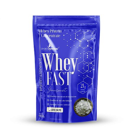 Whey FAST Gourmet Pounch 900g – Sabor Leite em Pó – Sports Nutrition